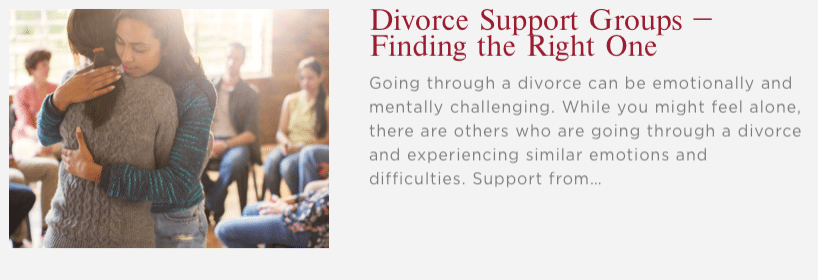 Divorce Support Groups Blog Post
